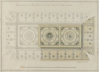 Design for the ceiling of the Eating Parlour, Headfort House, 1775 by Robert Adam